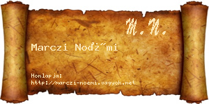 Marczi Noémi névjegykártya